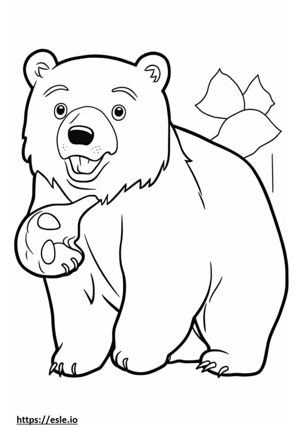 Borkie Playing coloring page