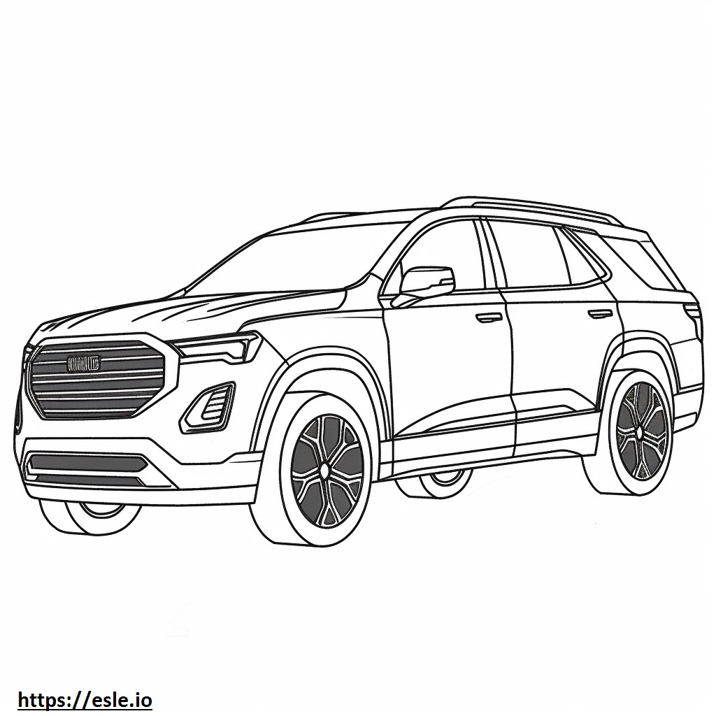GMC Terrain AWD 2024 coloring page