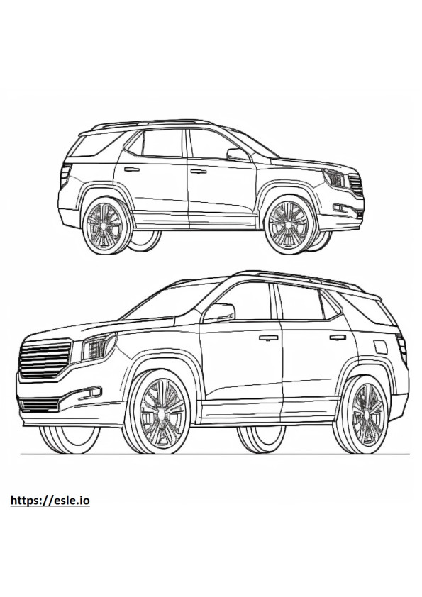 GMC Terrain AWD 2024 coloring page