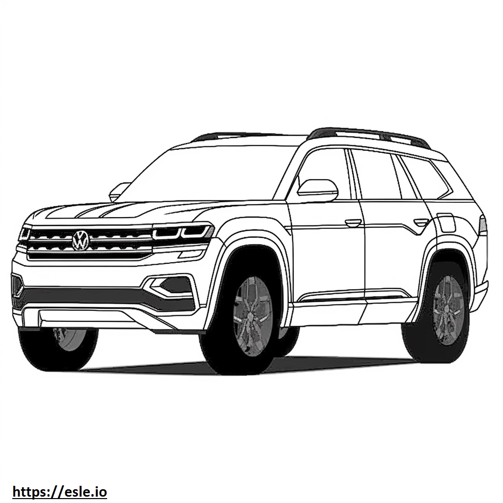 Volkswagen Atlas 4motion Peak Edition 2024 Coloring Page