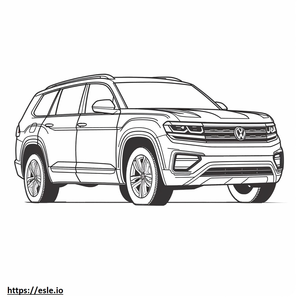 Volkswagen Atlas SE 4motion 2024 coloring page