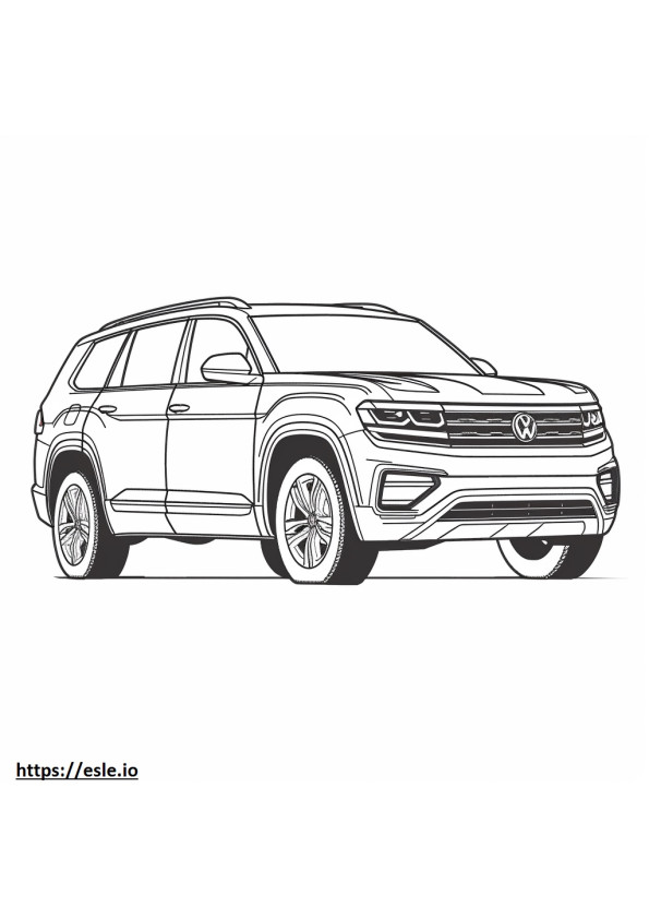 Volkswagen Atlas SE 4motion 2024 coloring page