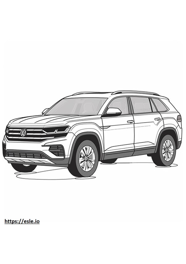Volkswagen Atlas Cross Sport 4motion 2024 coloring page