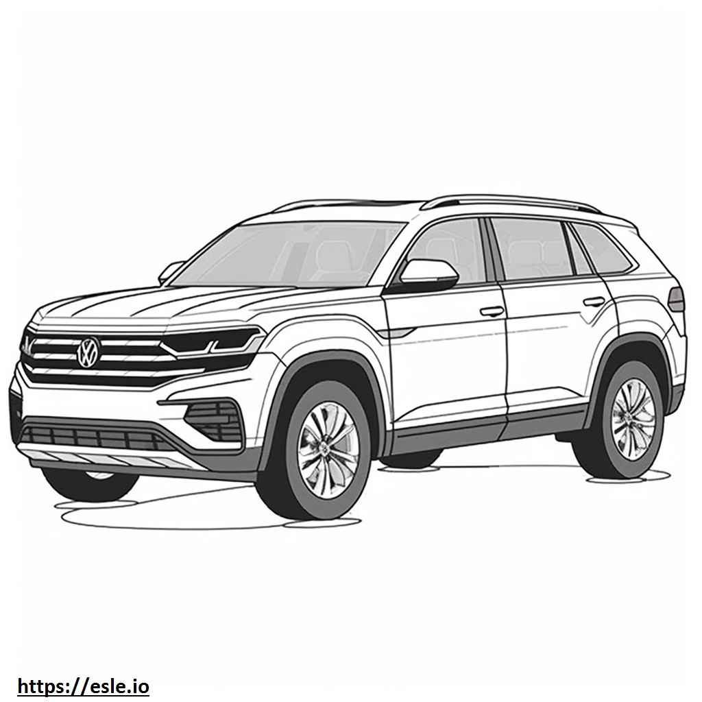Volkswagen Atlas Cross Sport 4motion 2024 coloring page
