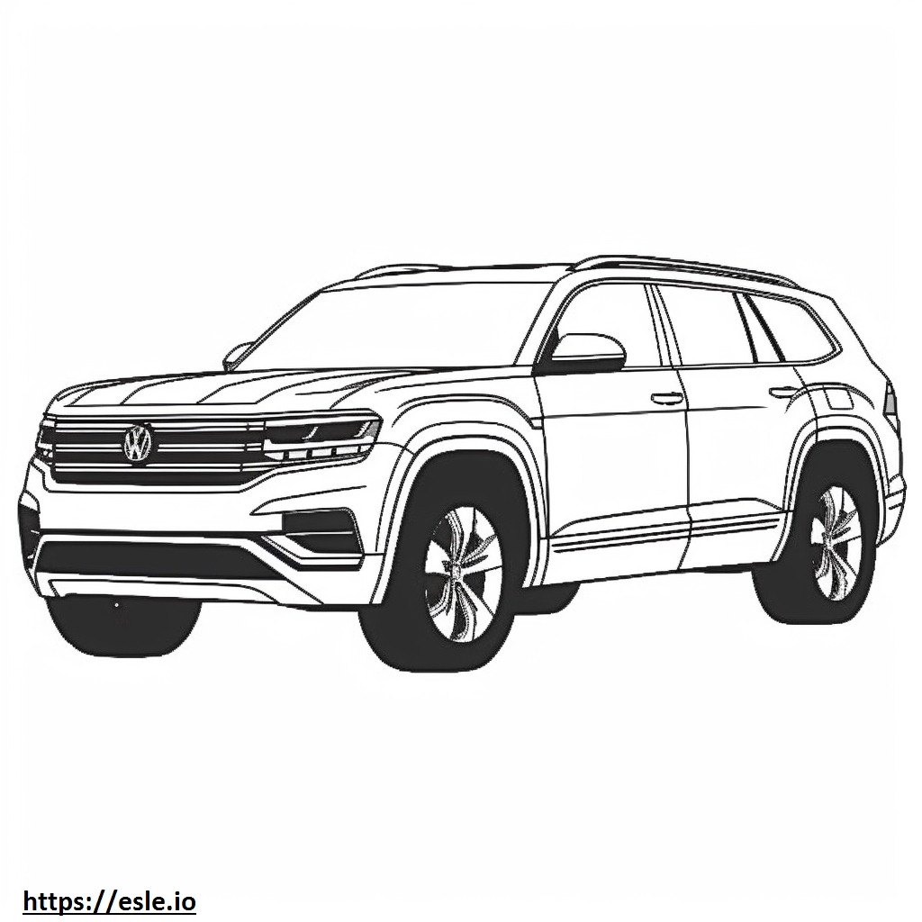 Volkswagen Atlas SEL 4motion 2024 para colorear e imprimir
