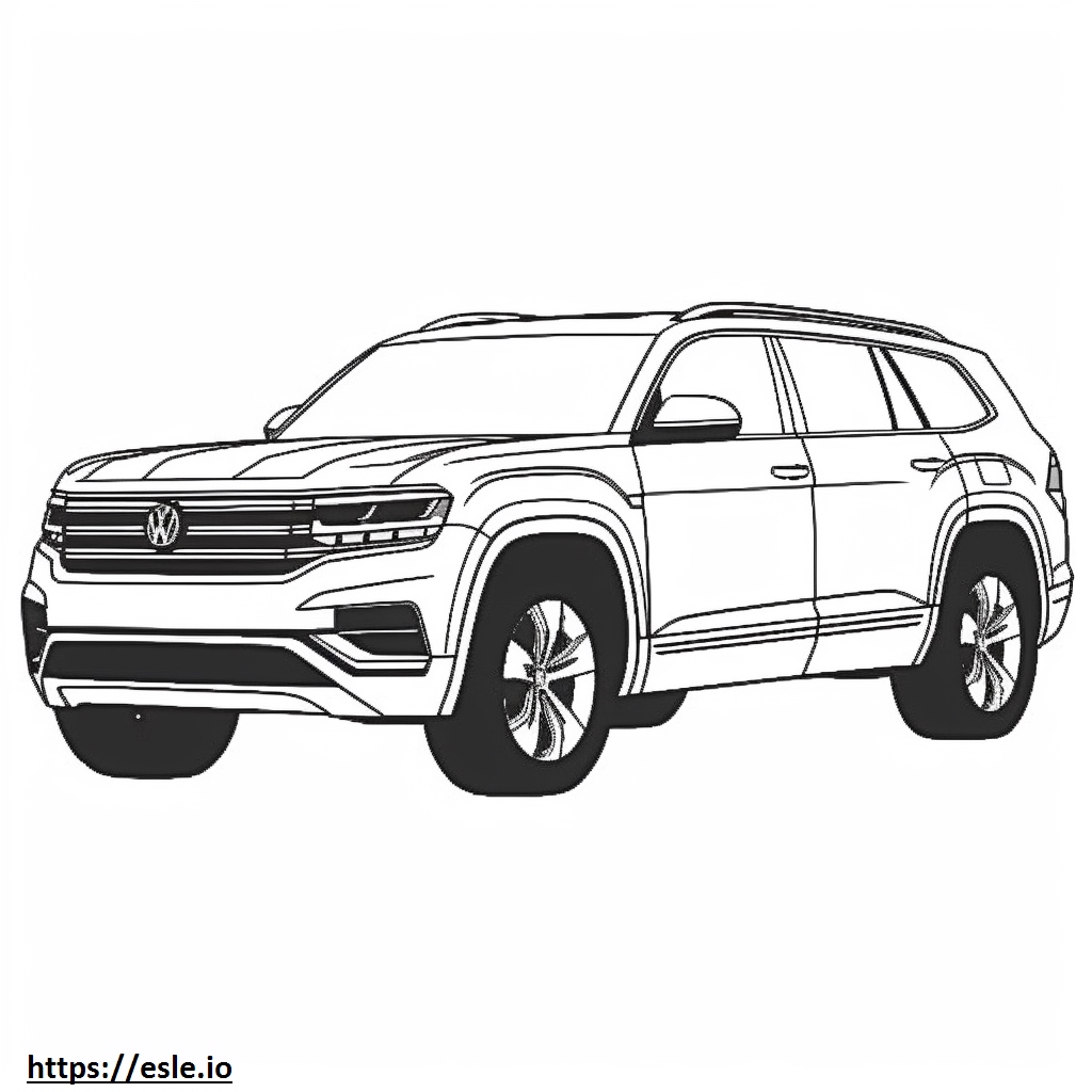 Volkswagen Atlas SEL 4motion 2024 coloring page
