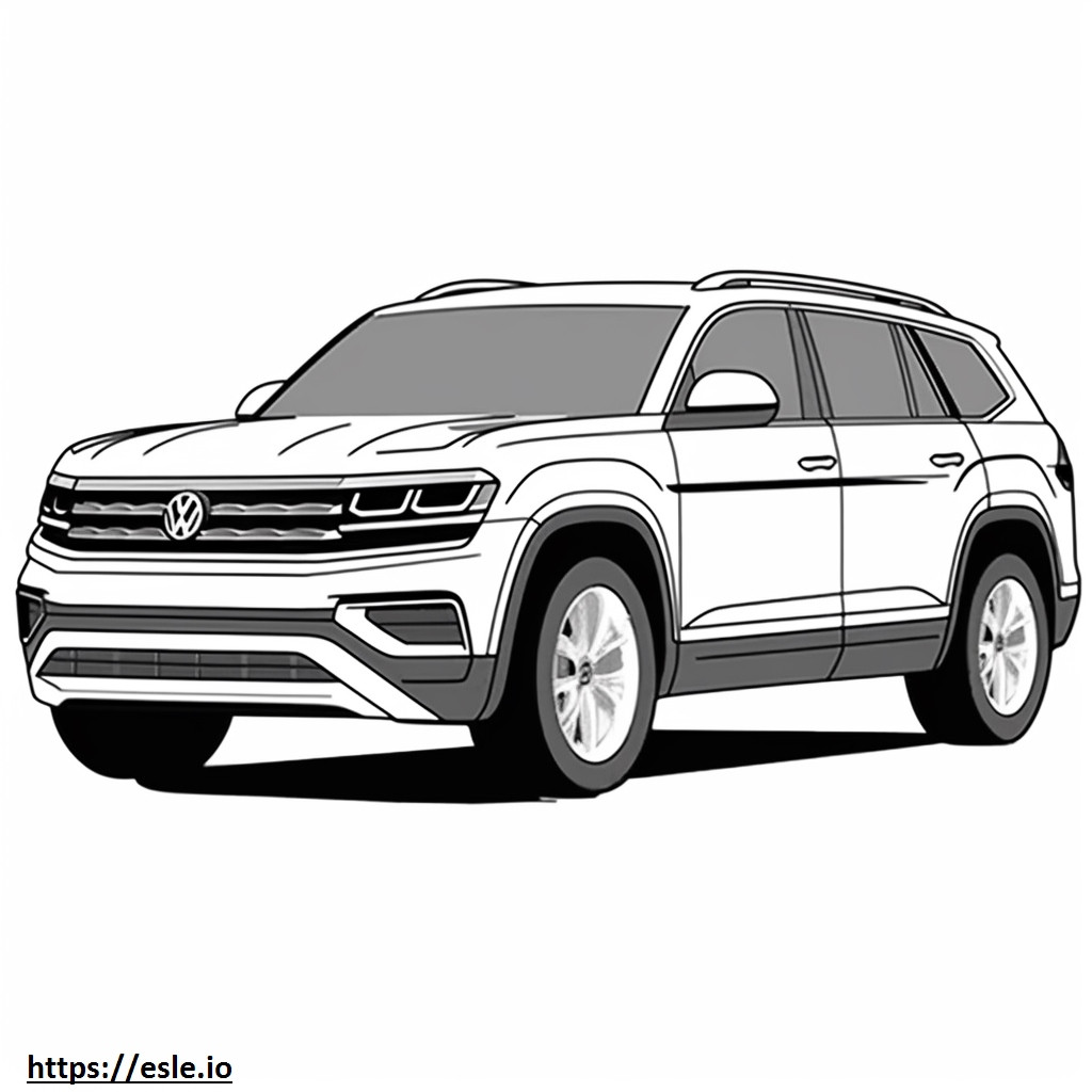 Volkswagen Atlas SEL 4motion 2024 para colorir
