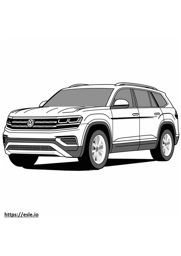 Volkswagen Atlas SEL 4motion 2024 para colorear e imprimir