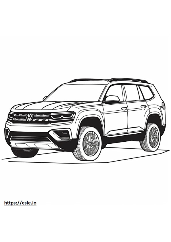 Volkswagen Atlas SEL 4motion 2024 coloring page