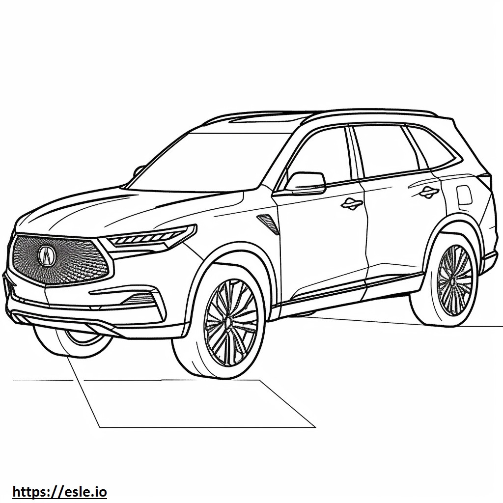 Acura MDX AWD Type-S 2024 coloring page