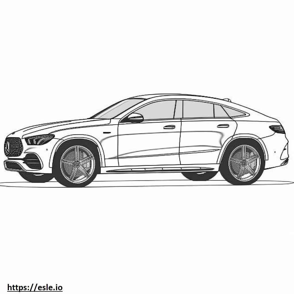 Coloriage Mercedes-Benz AMG GLE53 4matic Plus Coupé 2024 à imprimer