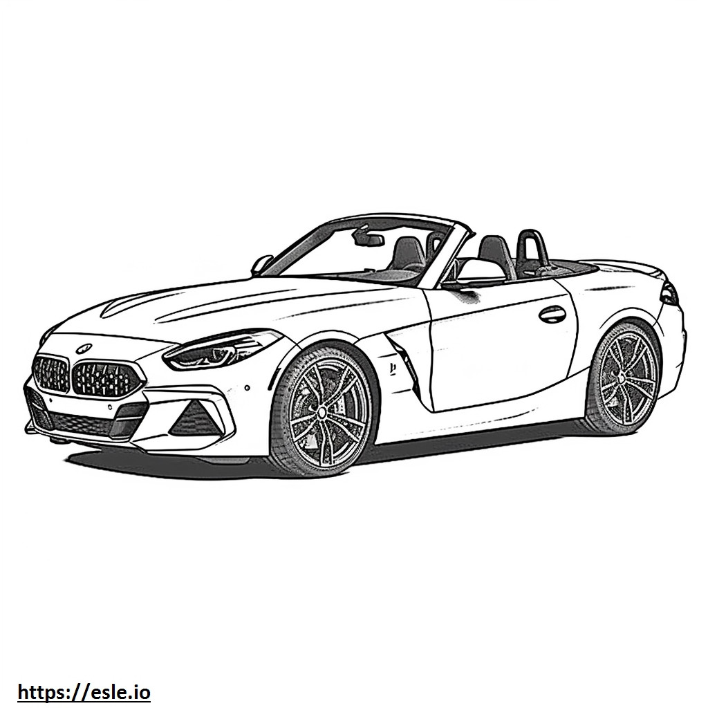 BMW Z4 sDrive30i 2024 coloring page