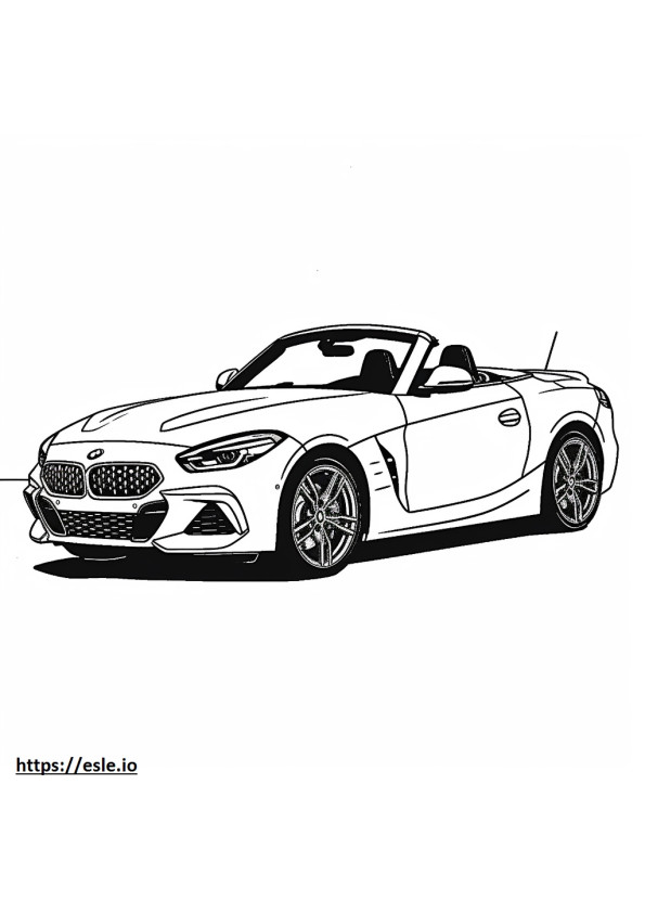 BMW Z4 sDrive30i 2024 coloring page