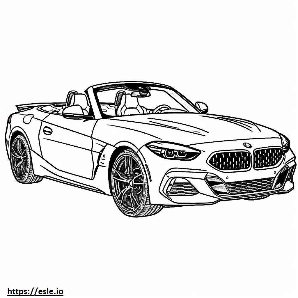 BMW Z4 M40i 2024 coloring page