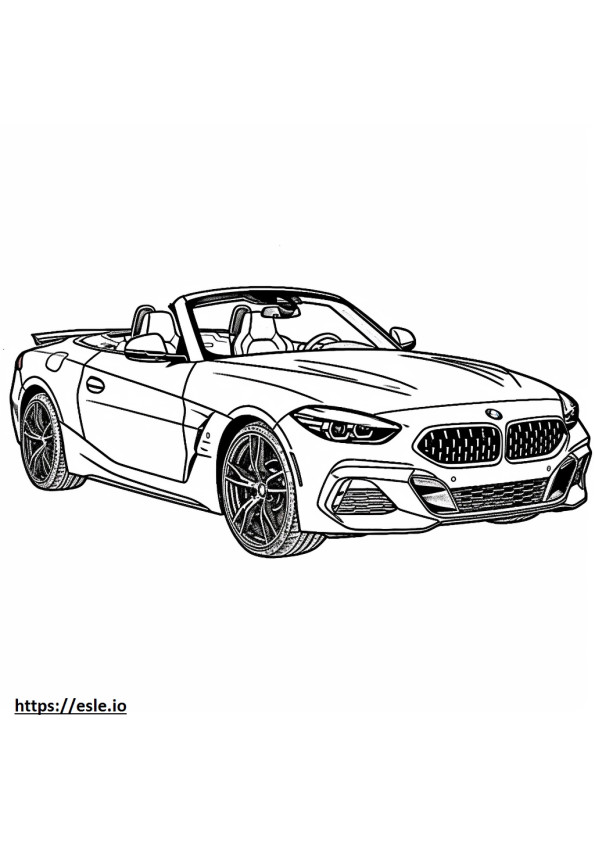 BMW Z4 M40i 2024 ぬりえ - 塗り絵
