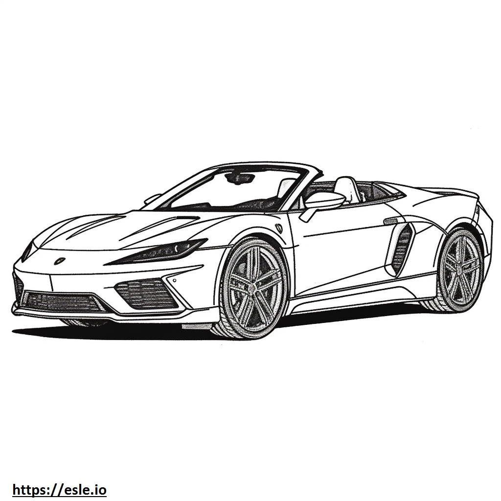 Lamborghini Huracan Spyder 2024 coloring page