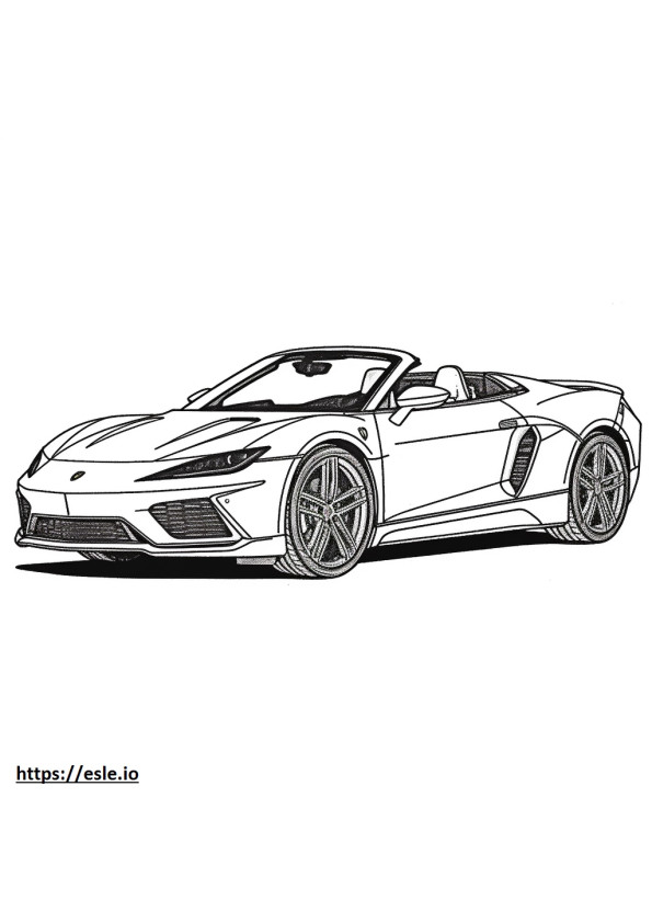 Lamborghini Huracan Spyder 2024 de colorat
