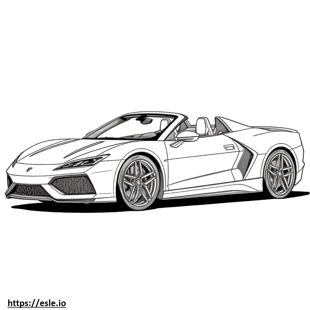 Lamborghini Huracán Spyder 2024 para colorir