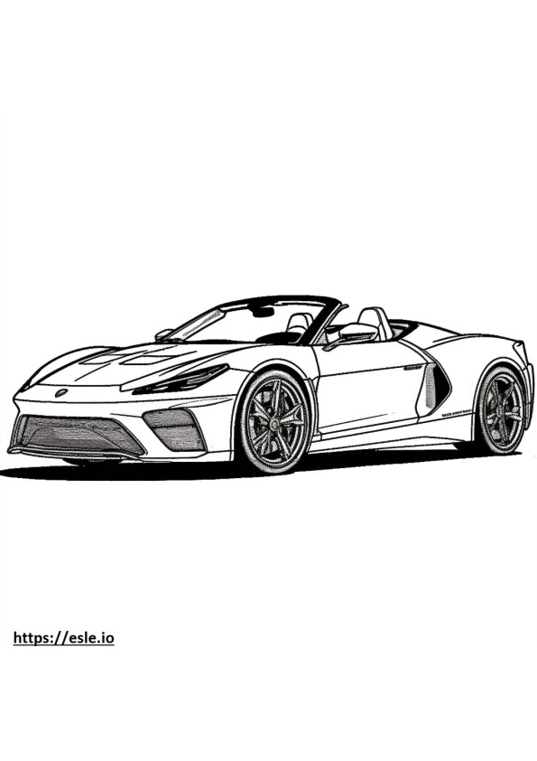 Lamborghini Huracán Spyder 2024 para colorear e imprimir