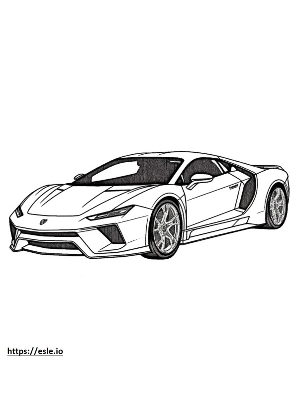 Lamborghini Huracán Sterrato 2024 para colorear e imprimir