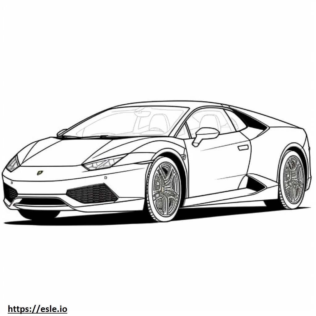 Lamborghini Huracán Coupé 2WD 2024 para colorear e imprimir