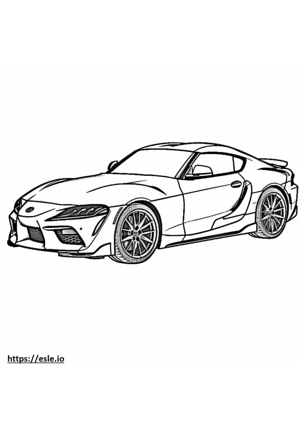 Toyota GR Supra 2024 coloring page