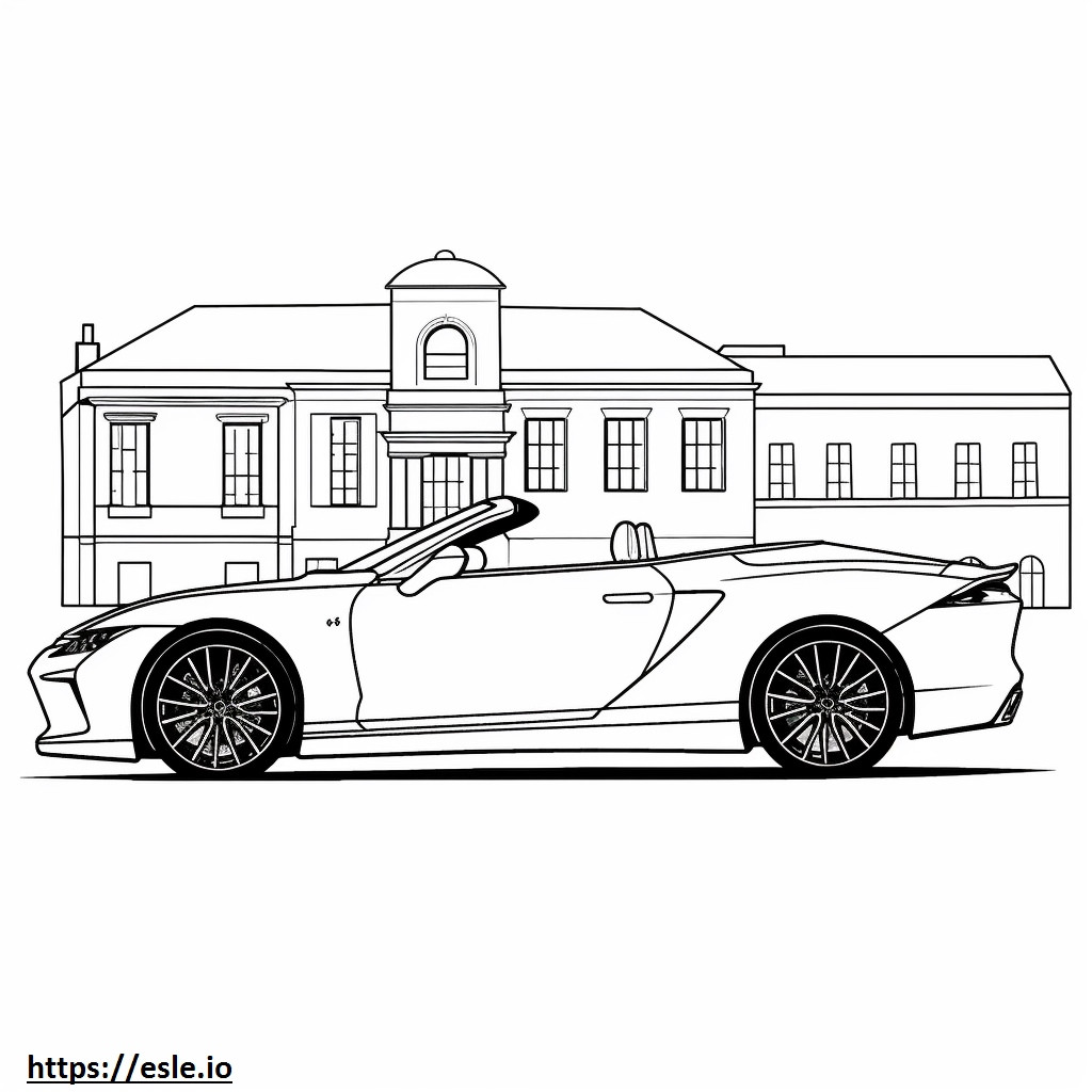 Lexus LC 500 Convertible 2024 coloring page