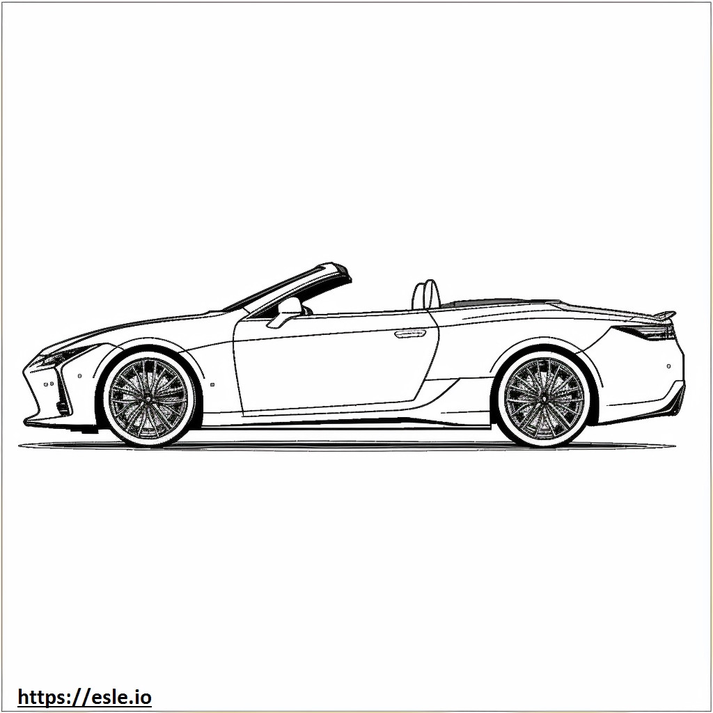Lexus LC 500 Conversível 2024 para colorir