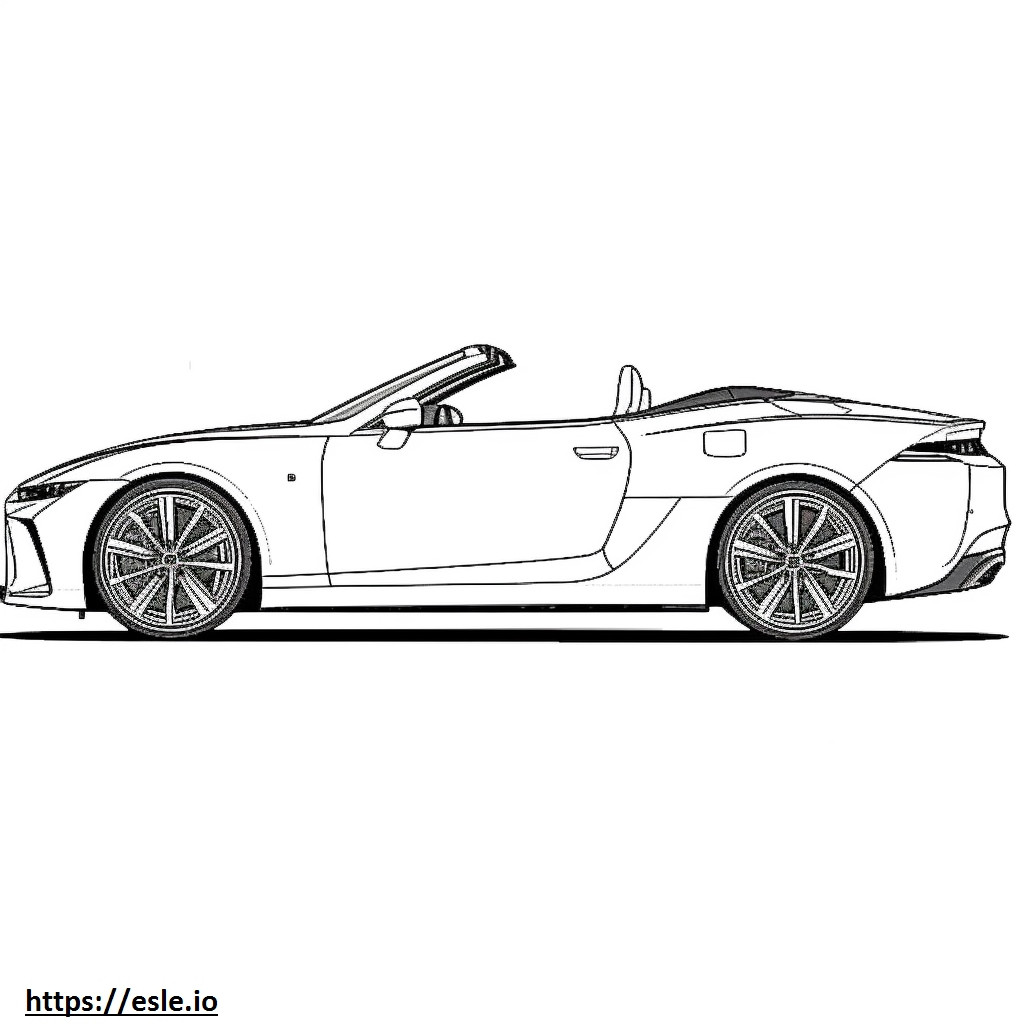 Lexus LC 500 Convertible 2024 coloring page