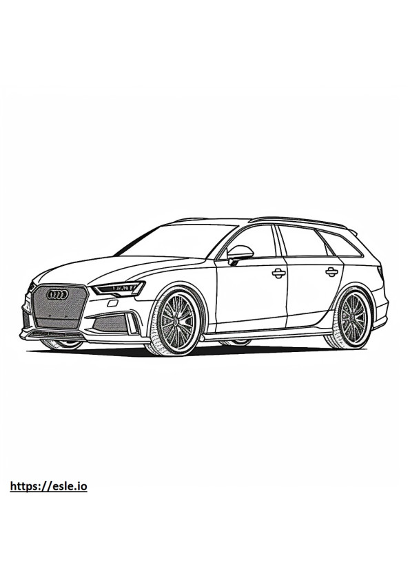 Audi RS 3 2024 ausmalbild