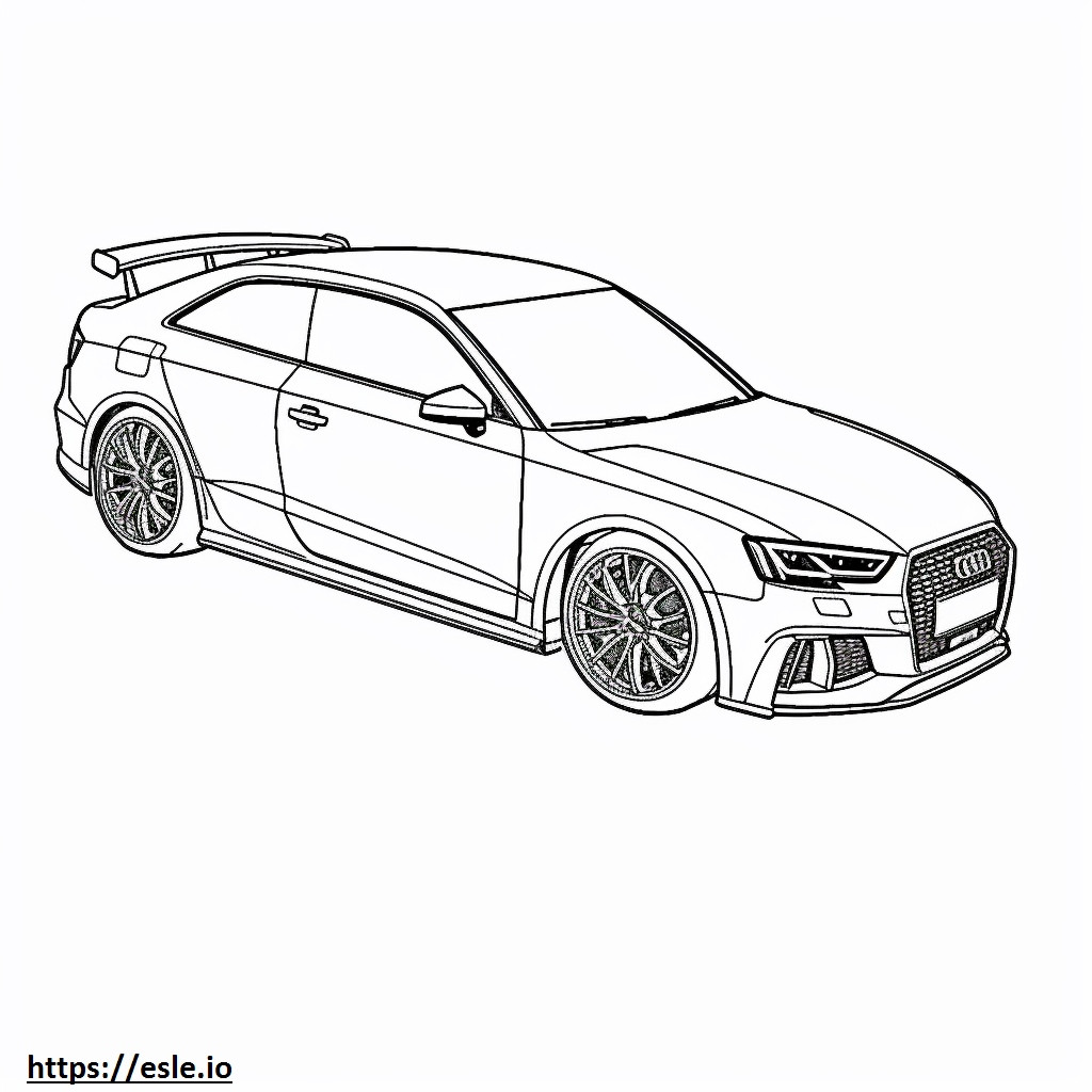 Audi RS3 2024 kleurplaat kleurplaat