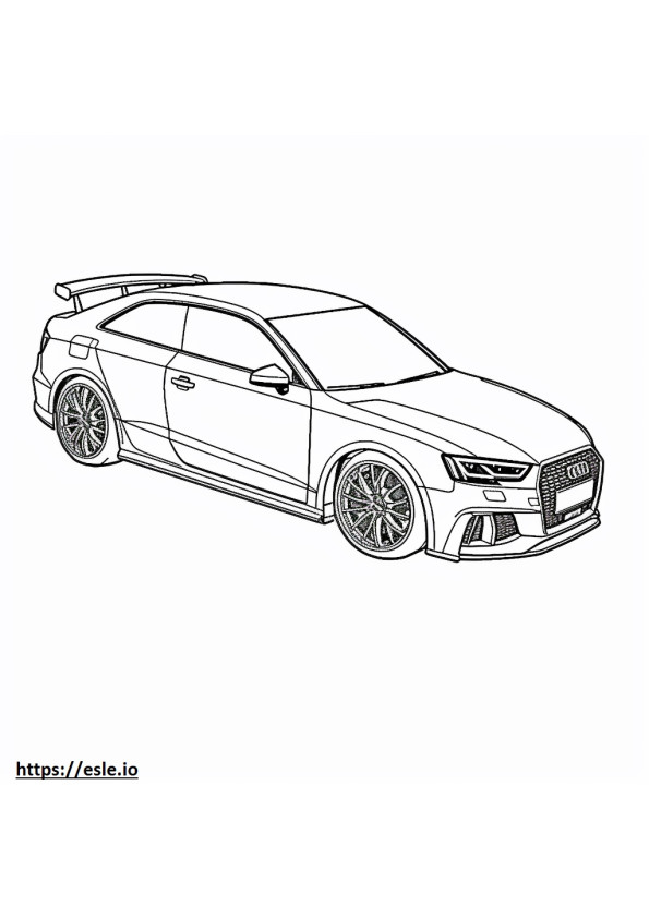 Audi RS 3 2024 coloring page