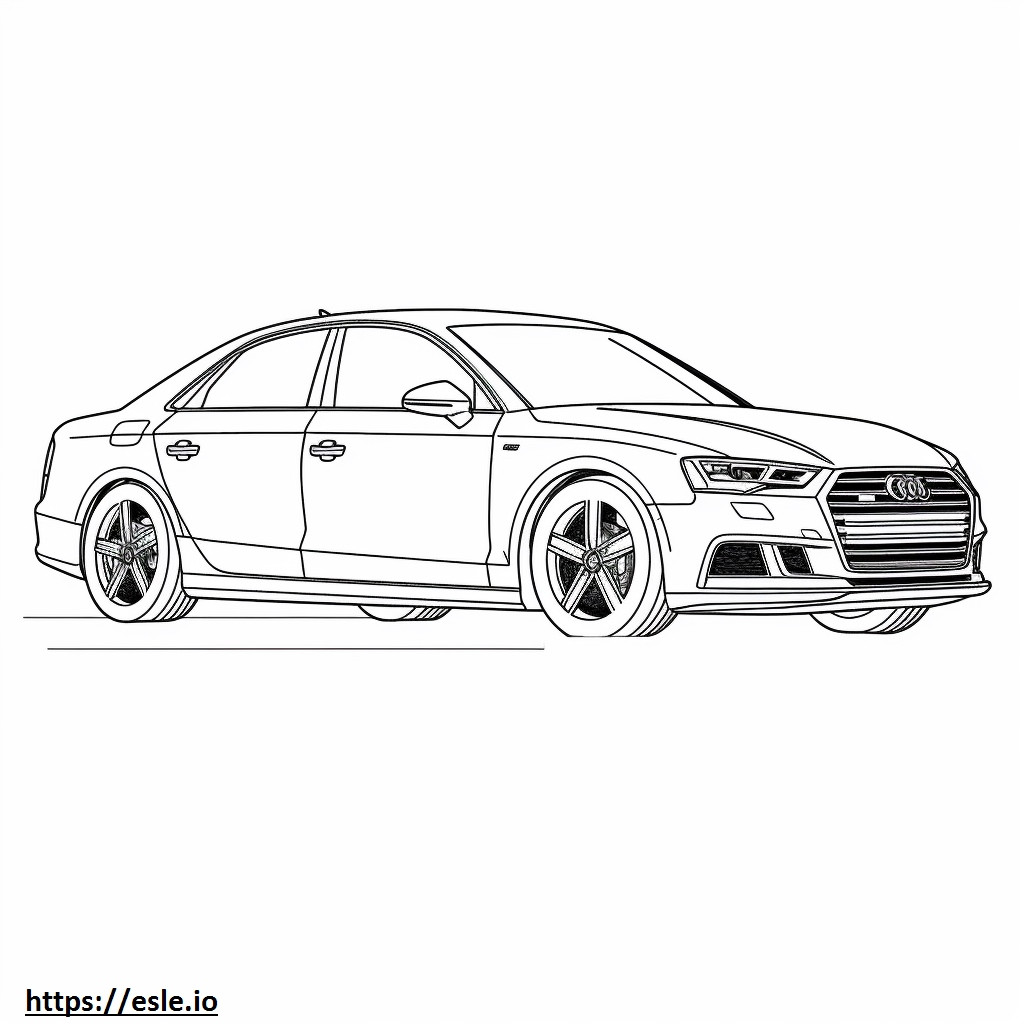 Coloriage Audi S3 2024 à imprimer