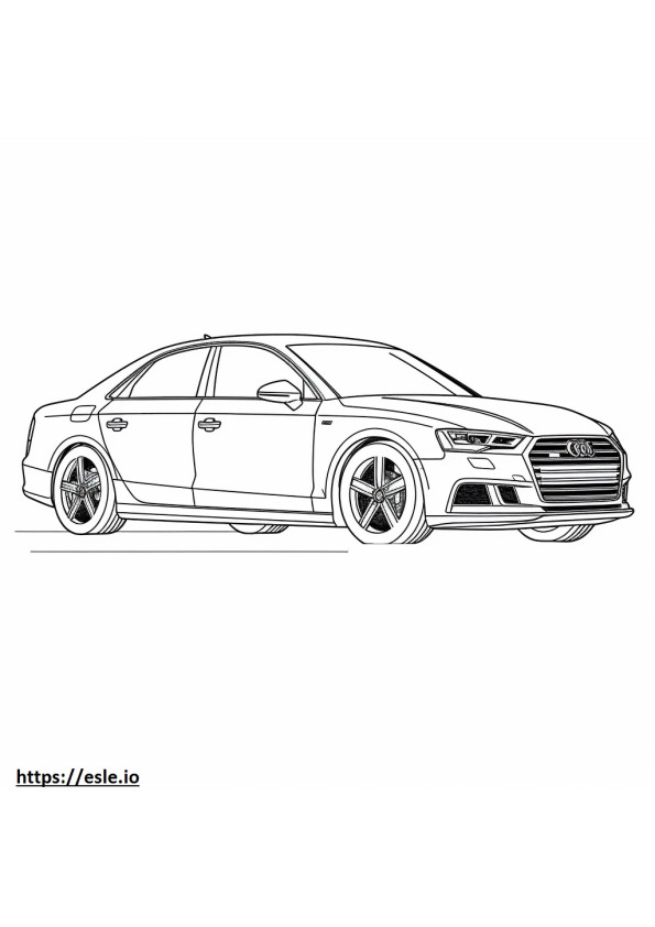 Audi S3 2024 coloring page