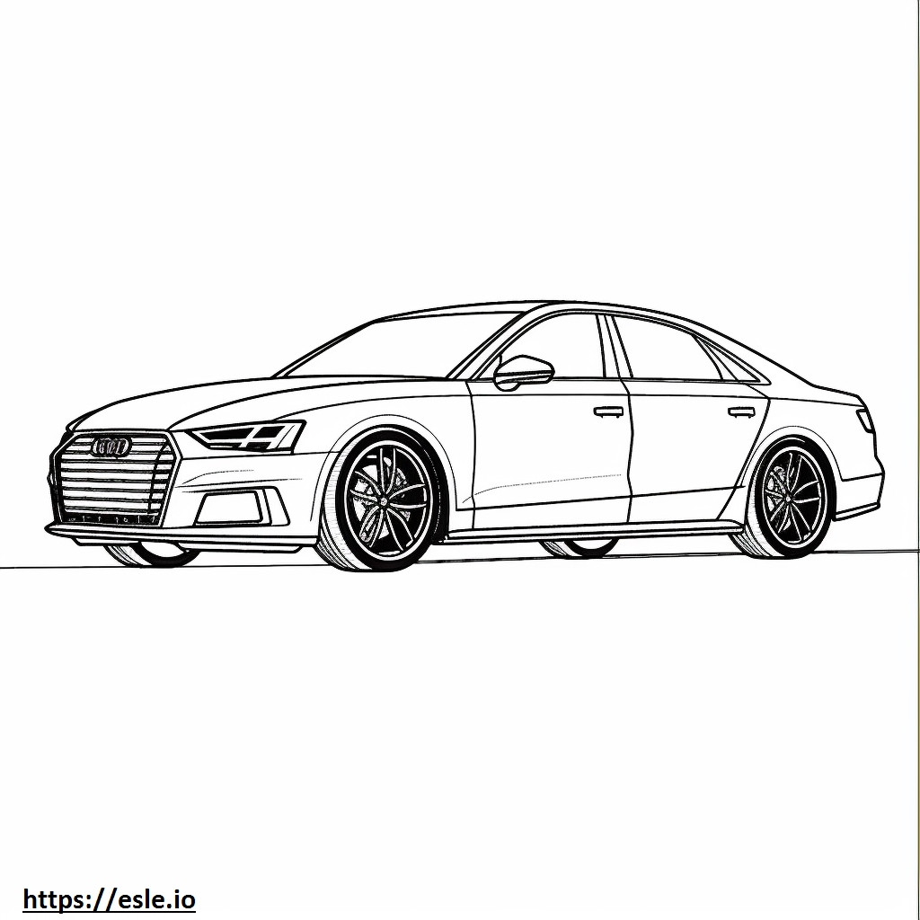 Audi S3 2024 para colorear e imprimir