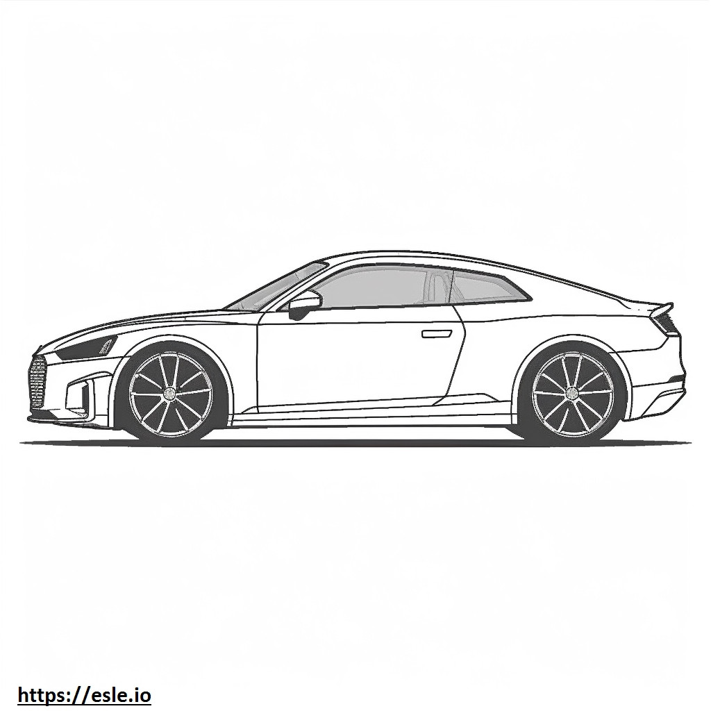 Audi RS 5 Coupé 2024 kleurplaat kleurplaat