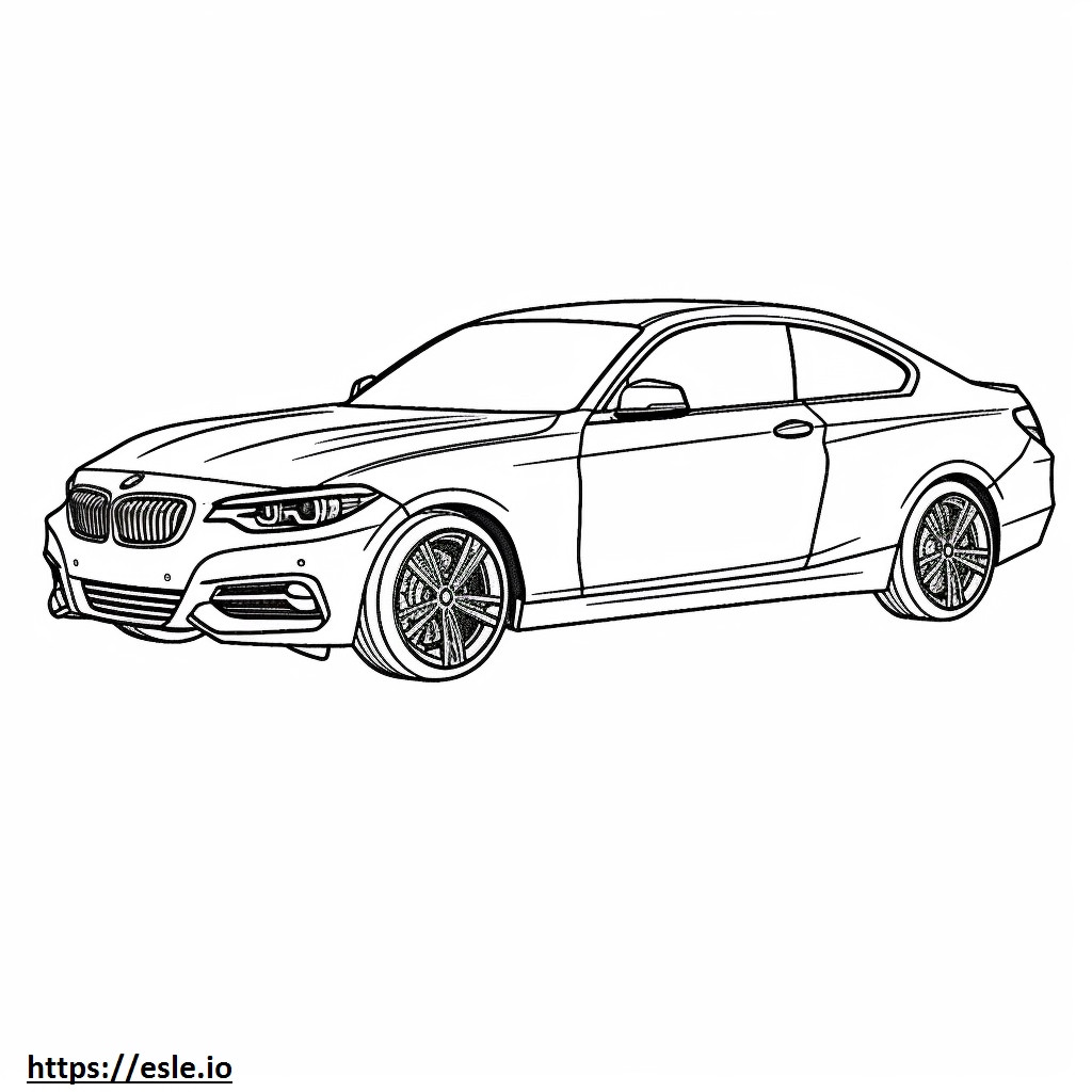 Coloriage BMW 230i Coupé 2024 à imprimer