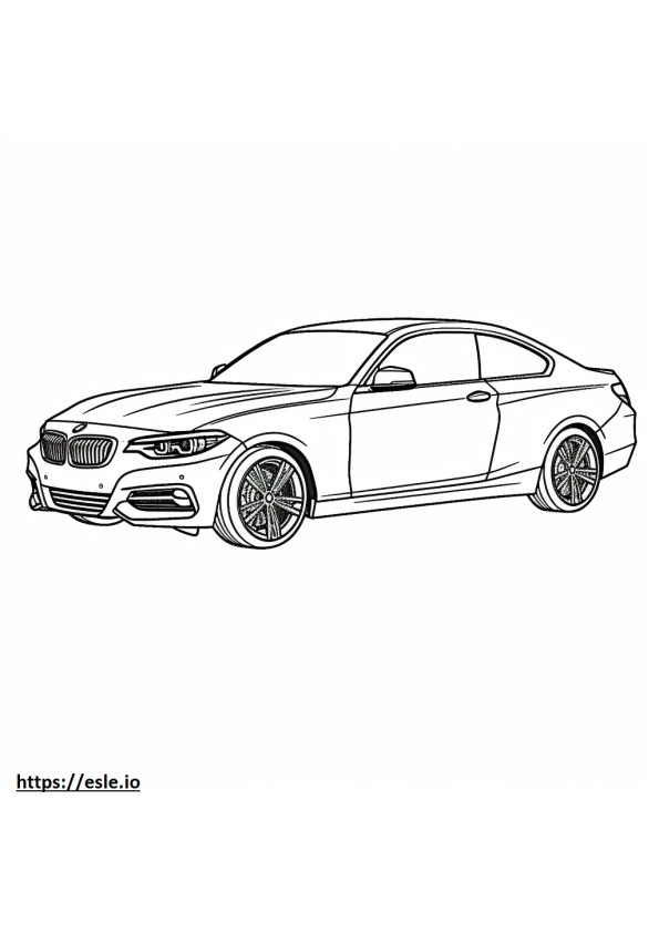 BMW 230i クーペ 2024 ぬりえ - 塗り絵