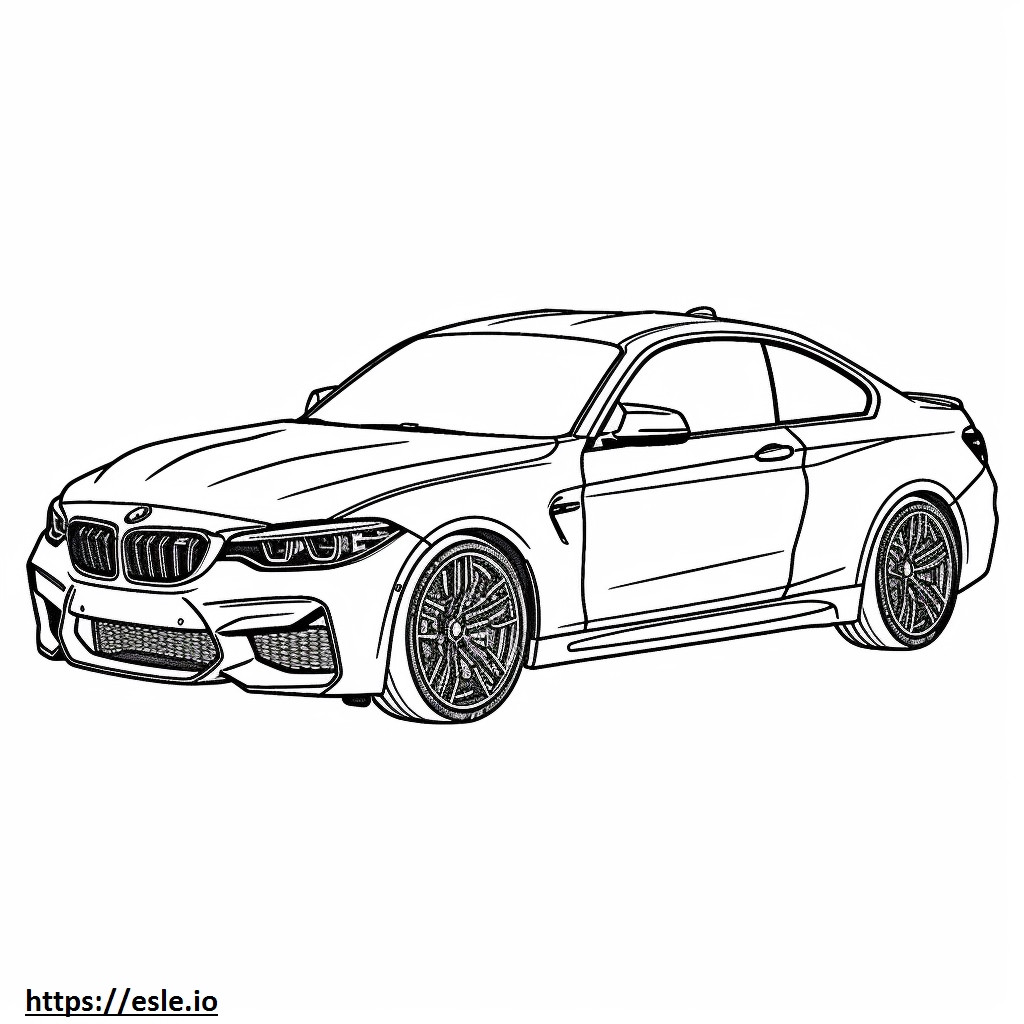 BMW M2 Coupé 2024 kleurplaat kleurplaat