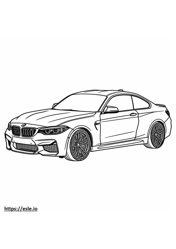 BMW M2 Coupe 2024 gambar mewarnai