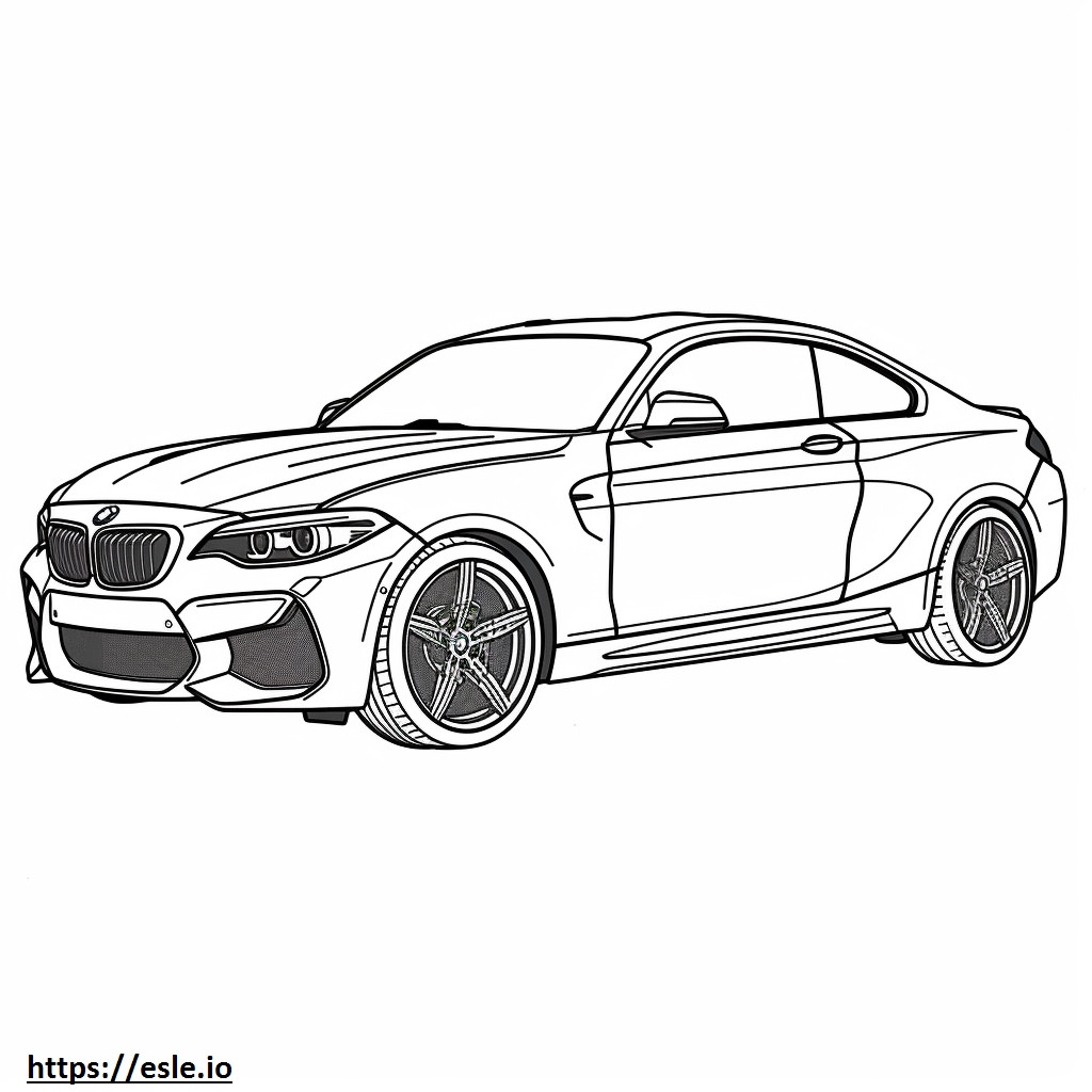 BMW M2 Coupé 2024 kleurplaat kleurplaat