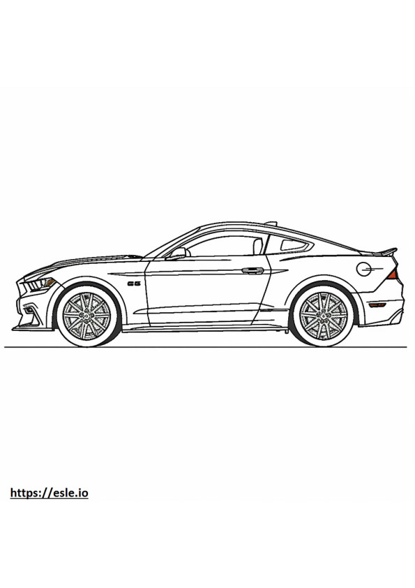 Ford Mustang Leistungspaket 2024 ausmalbild