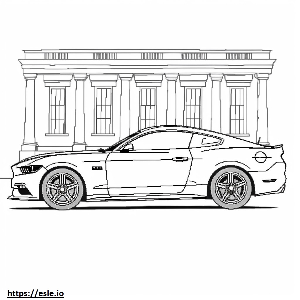 Ford Mustang prestatiepakket 2024 kleurplaat kleurplaat