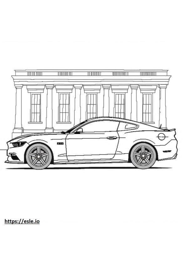 Ford Mustang prestatiepakket 2024 kleurplaat