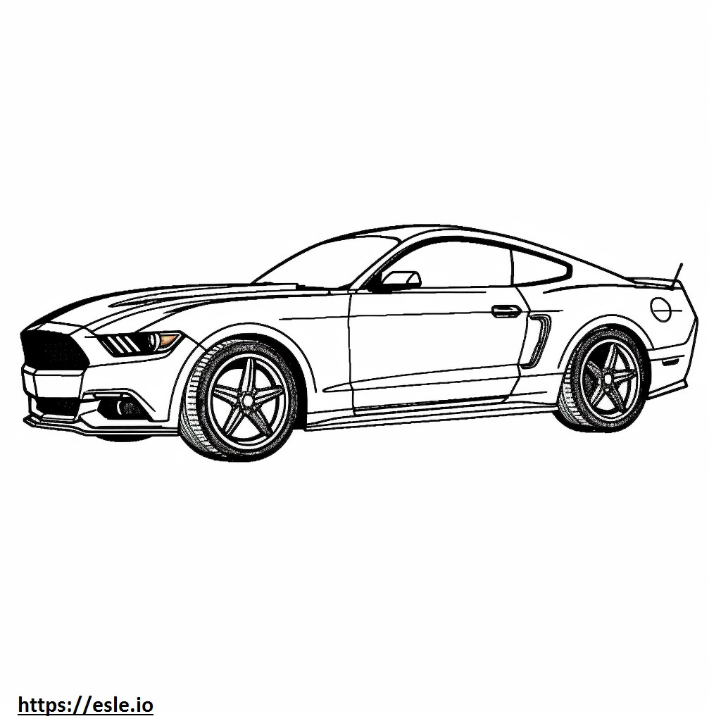 Ford Mustang 2024 gambar mewarnai
