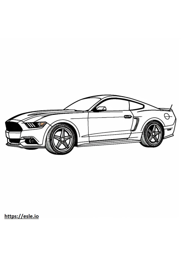 Ford Mustang 2024 gambar mewarnai