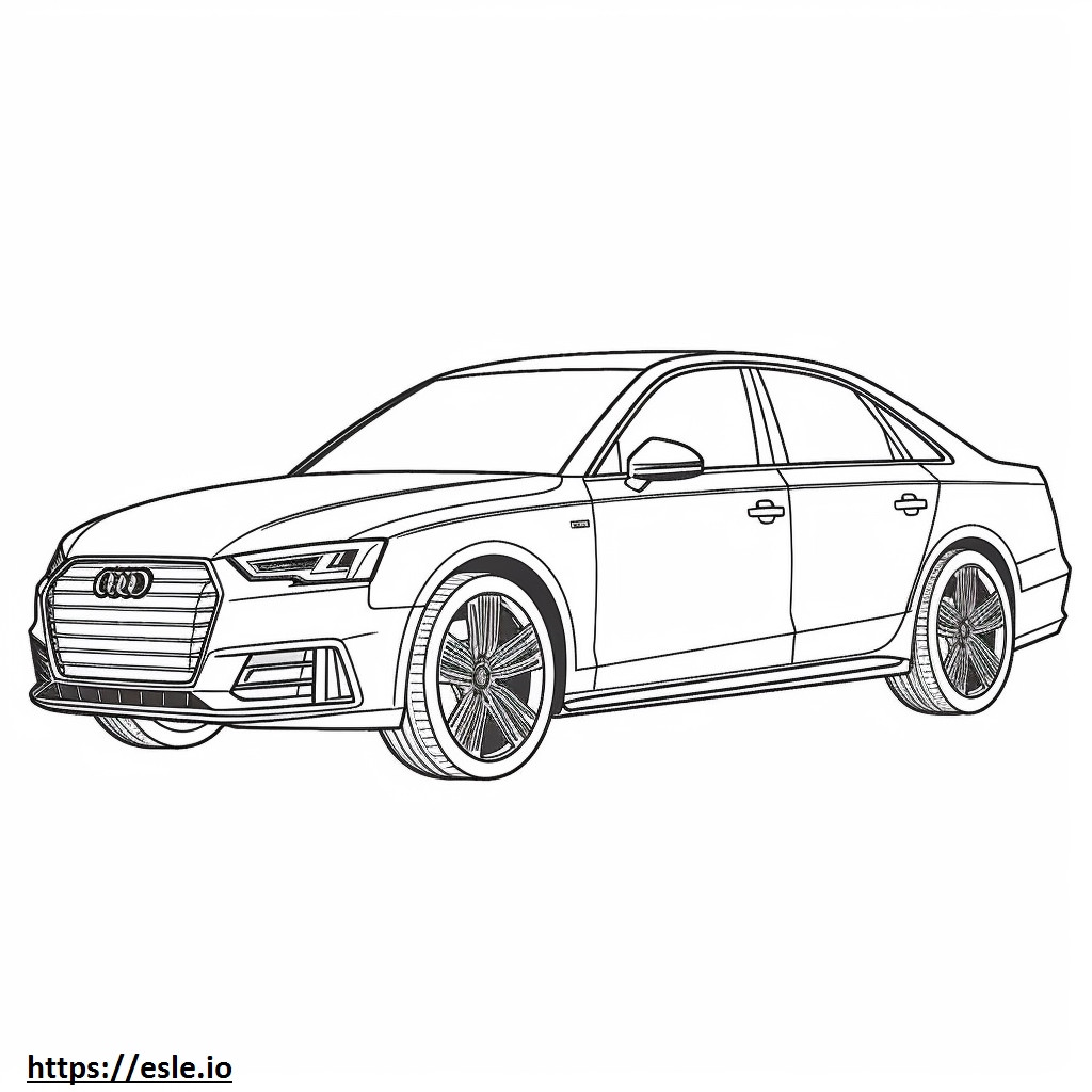 Audi A4 quattro 2024 coloring page
