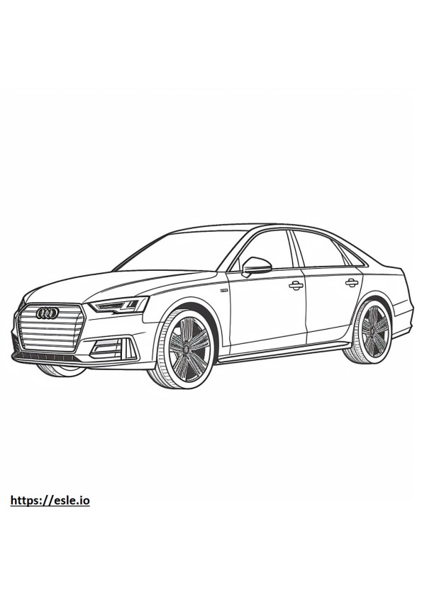 Audi A4 quattro 2024 para colorear e imprimir