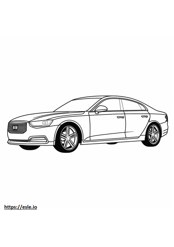 Audi A4 quattro 2024 coloring page