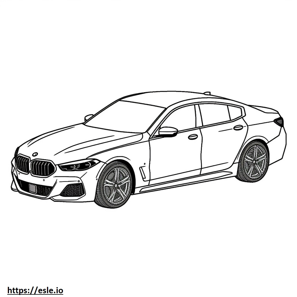 BMW 228i xDrive グラン クーペ 2024 ぬりえ - 塗り絵